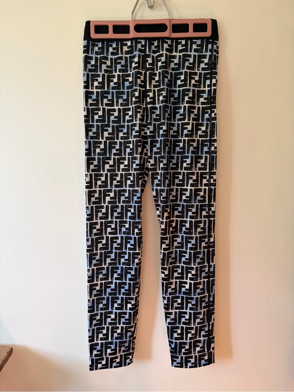 Fendi Black & White FF Logo Leggings